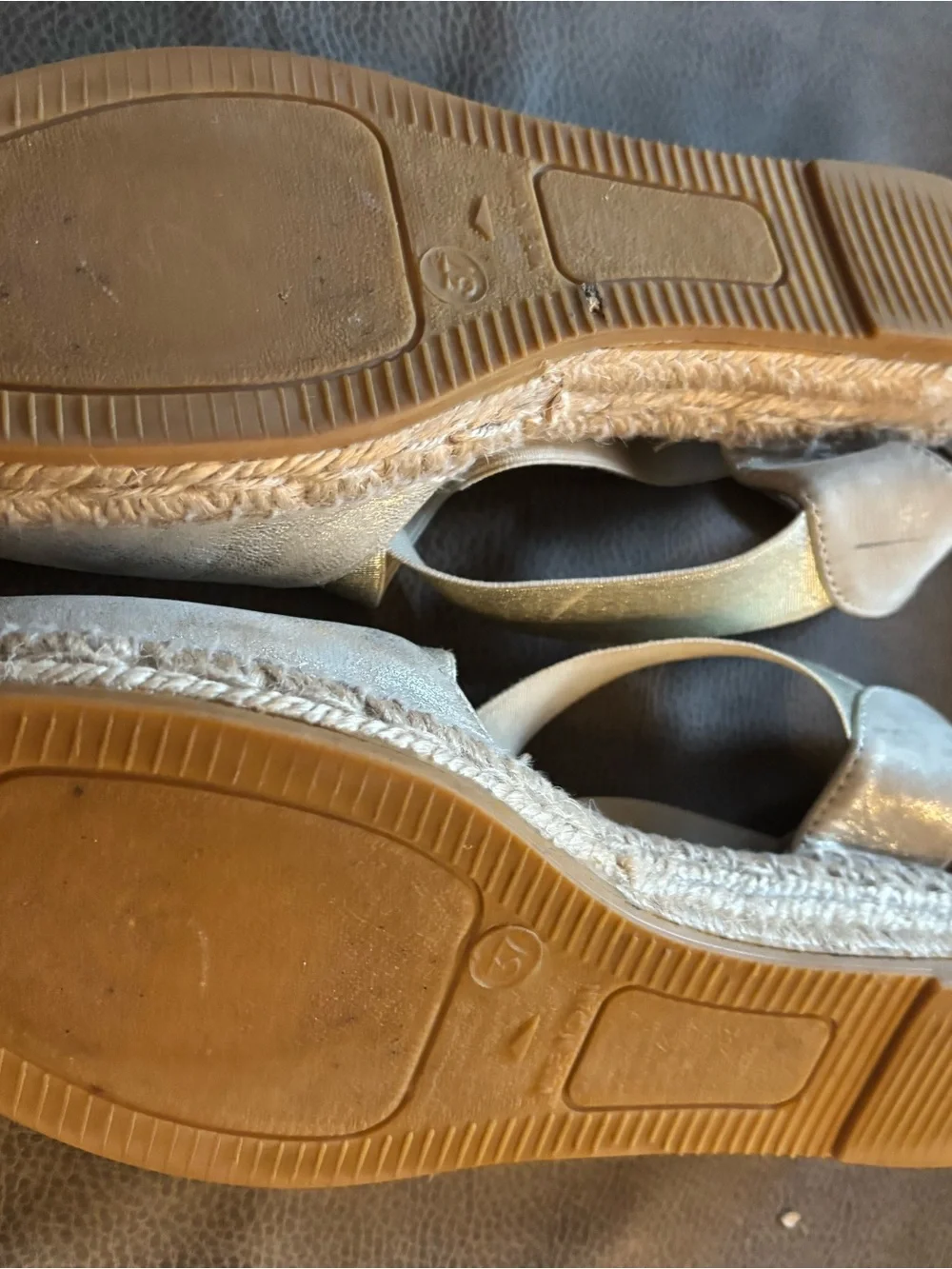 kanna Metallic Silver Espadrille Platform Sandals